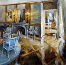 Tableau de Mick-Droux : le salon bleu